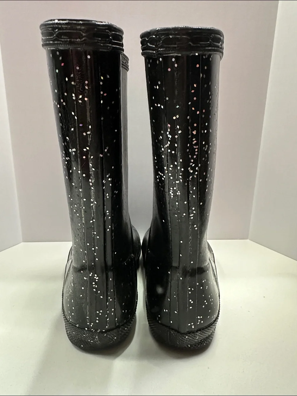 Hunter Glitter Rain Boots Girls Size 12